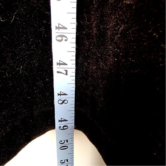 Vintage Cinema Etoile Black Velour Leopard Trim Robe Long Zip Front‎ L - Picture 4 of 9